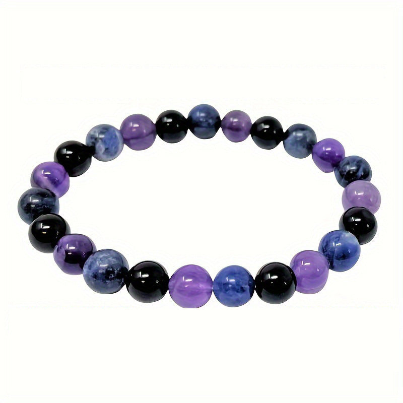 Elegant Purple Beaded Bracelet – Timeless & Versatile💜