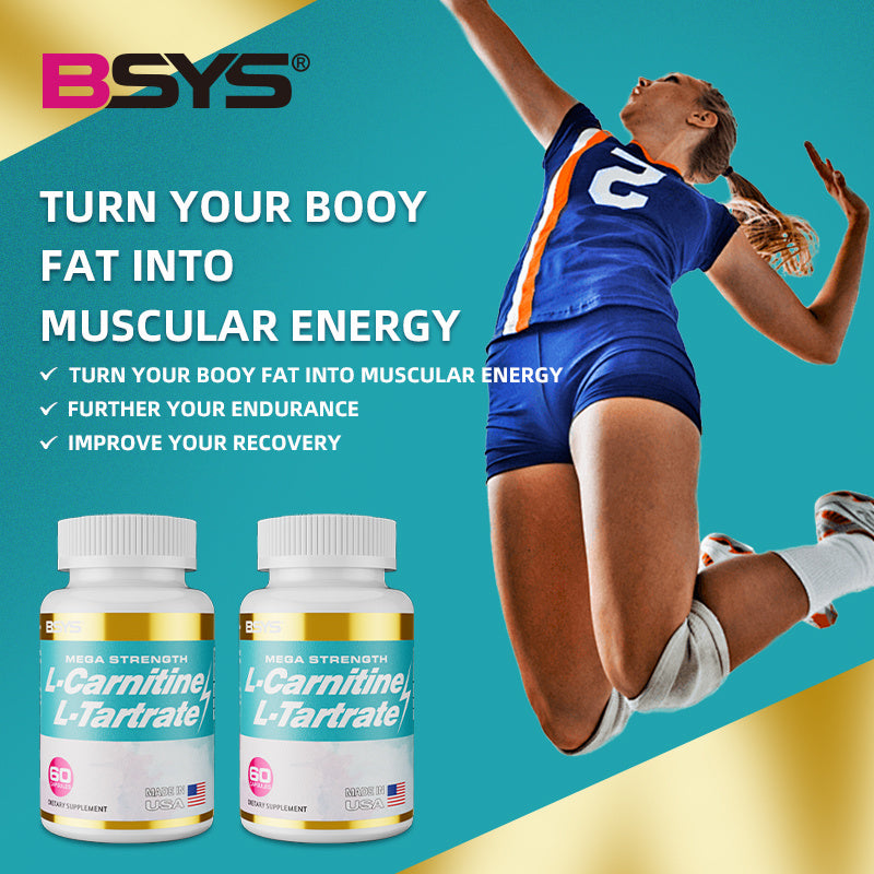 BSYS Mega Strength L-Carnitine L-Tartrate | Fat to Energy Conversion | Endurance & Recovery Support