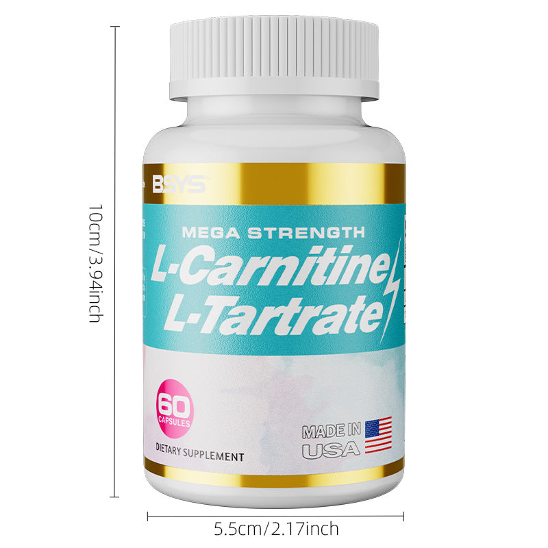 BSYS Mega Strength L-Carnitine L-Tartrate | Fat to Energy Conversion | Endurance & Recovery Support