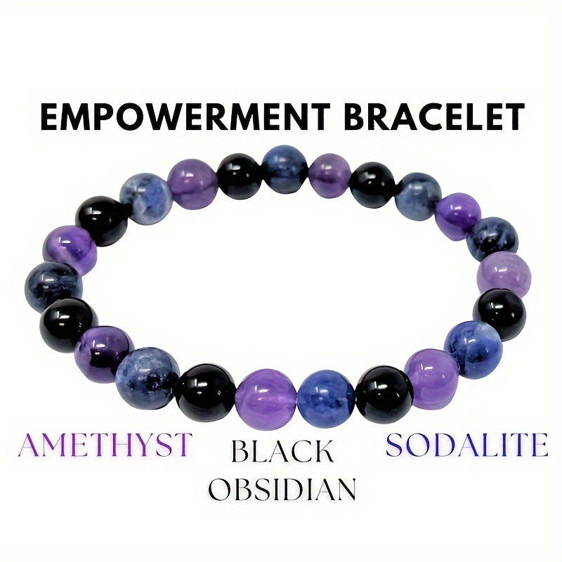 Elegant Purple Beaded Bracelet – Timeless & Versatile💜