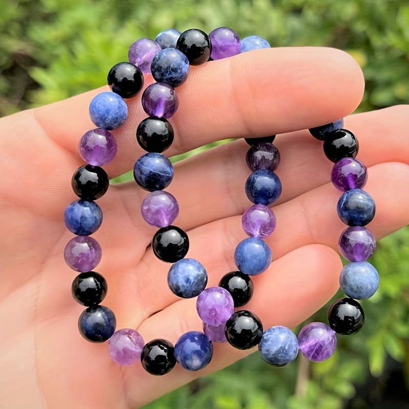 Elegant Purple Beaded Bracelet – Timeless & Versatile💜