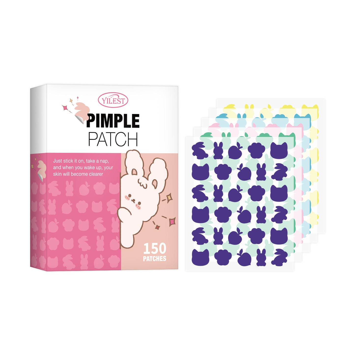 Hydrocolloid Acne Patches β 150pcs Invisible Blemish Stickers for Fast Healing & Pimple Care