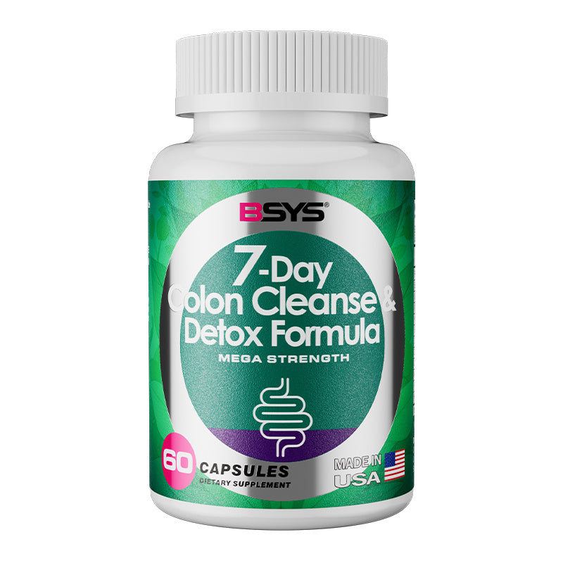 BSYS 7-Day Colon Cleanse & Detox Formula | Natural Digestive Support | 60 Capsules