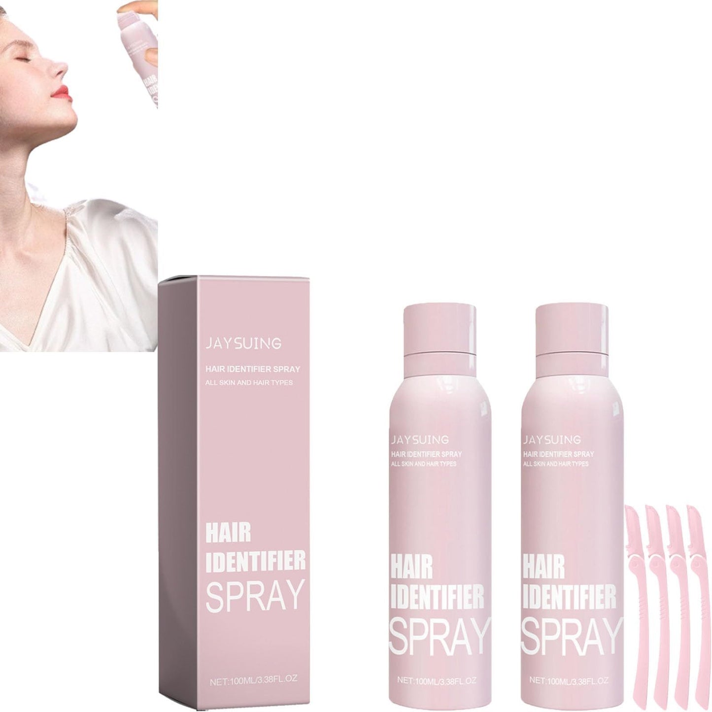 Hair Identifier Spray & Dermaplaning Razor – Flawless Face Shaving & Smooth Skin Care