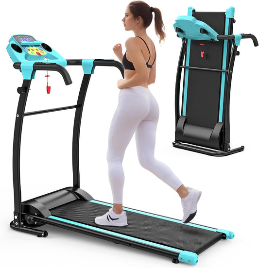 Foldable Walking Pad Treadmill with Handlebar – 2.5HP Under Desk Treadmill, 300lbs Capacity, Remote Control & LED Display – Perfect for Home & Office Fitness