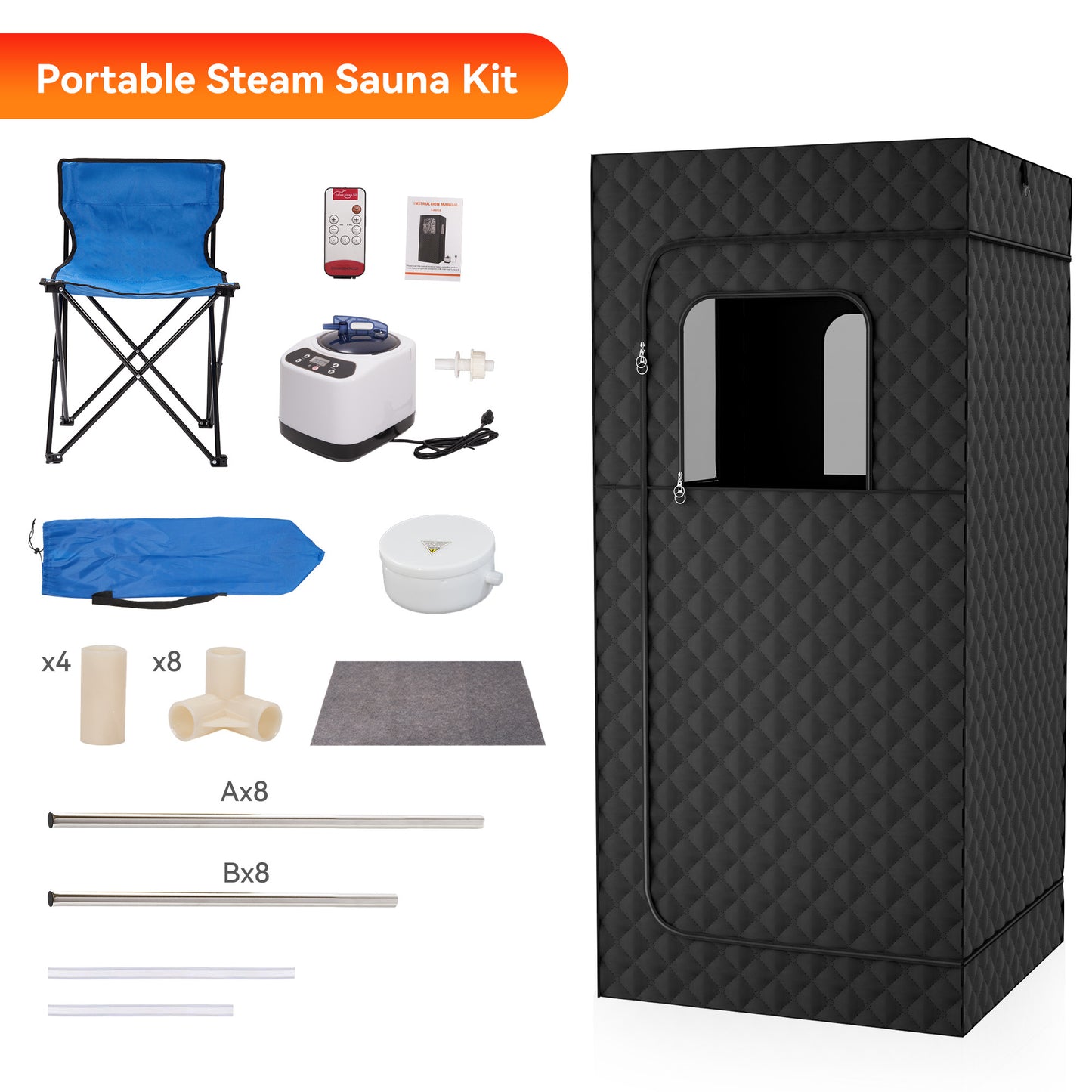 Portable Full-Body Sauna Room – Fast Heating Personal Steam Spa for Home Relaxation & Detox