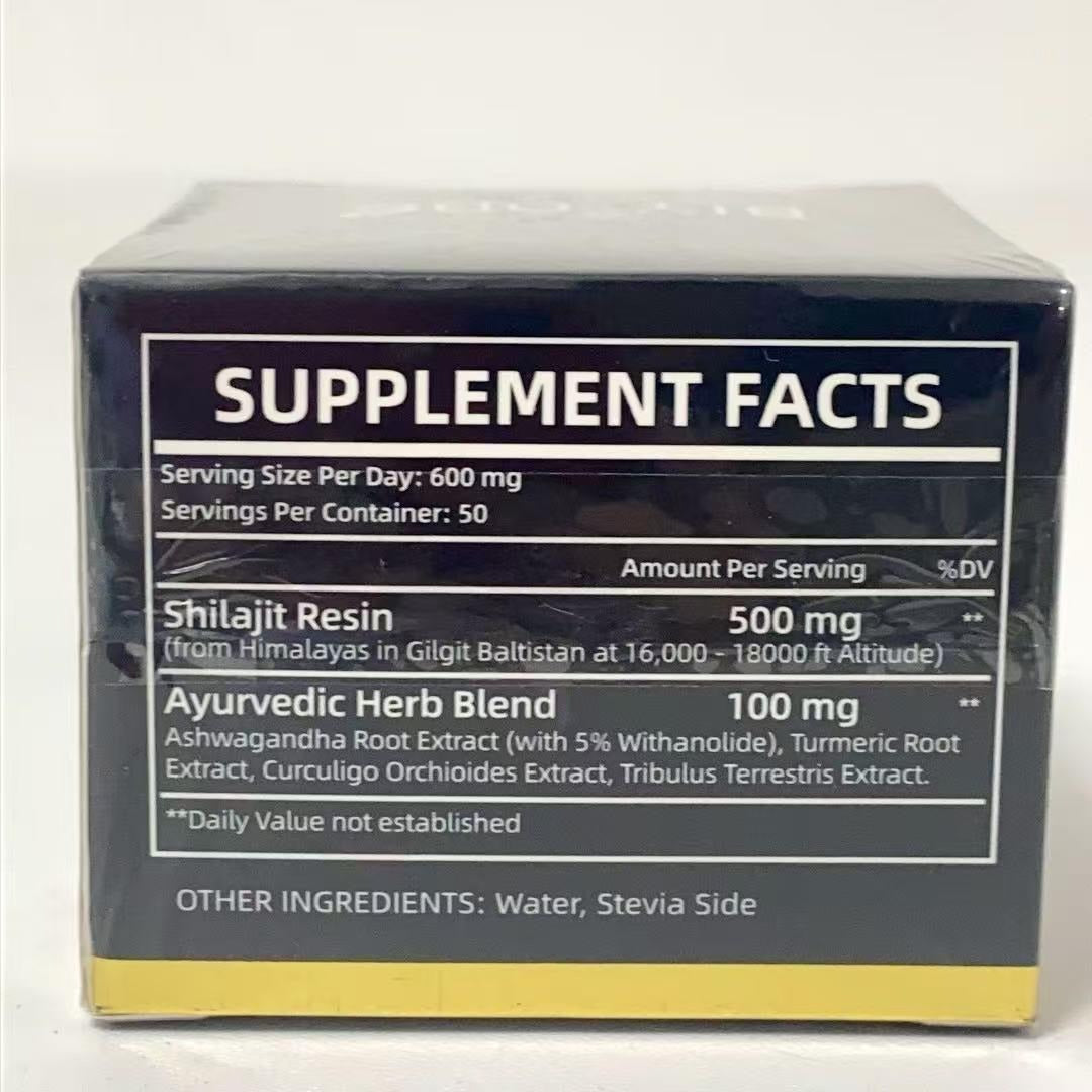 Pure Himalayan Shilajit Resin | With Ashwagandha & Gokshura | No Added Sugar | 50g Natural Supplement