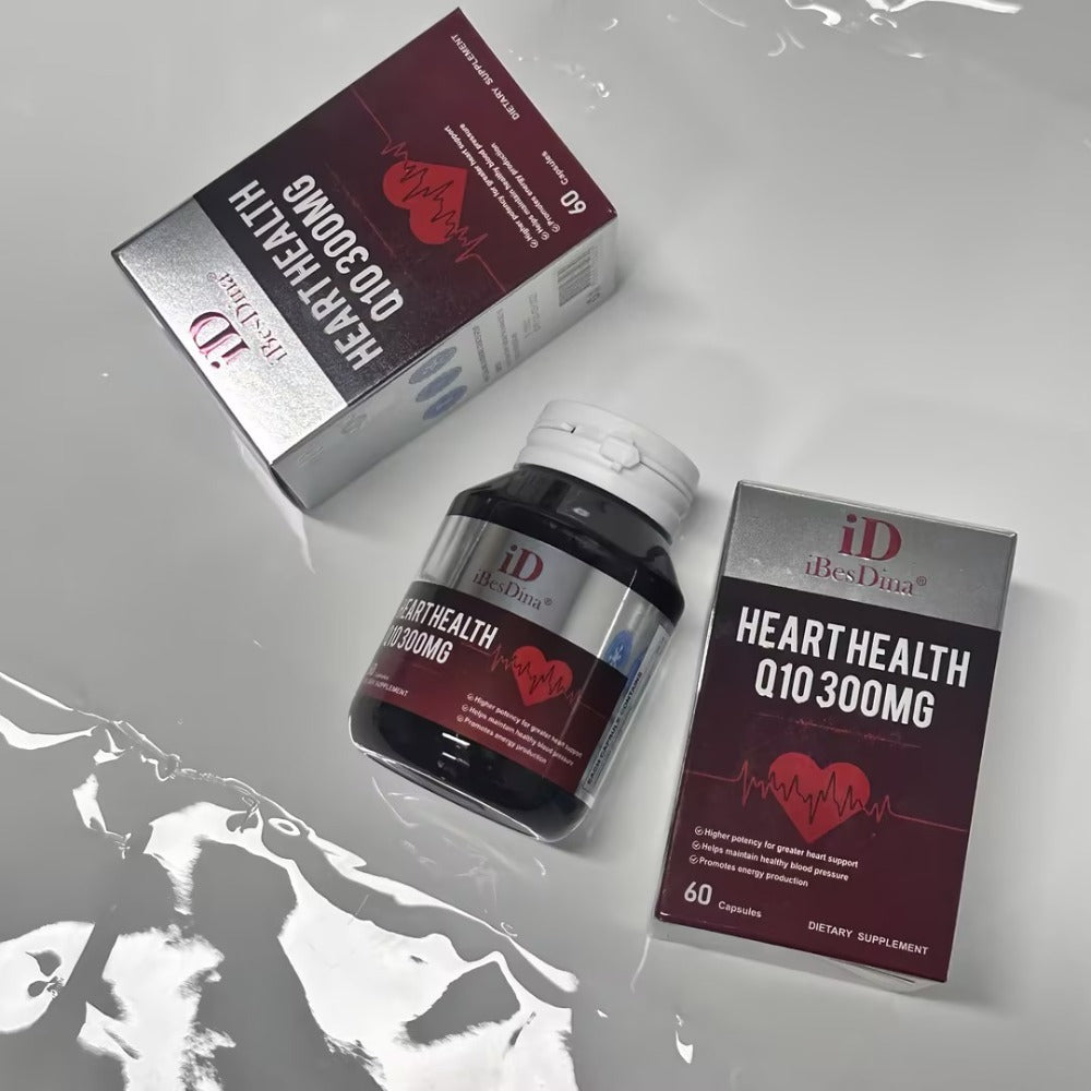 iBesDina CoQ10 300mg with Antarctic Krill Oil | Ultra High Absorption for Heart & Cellular Energy
