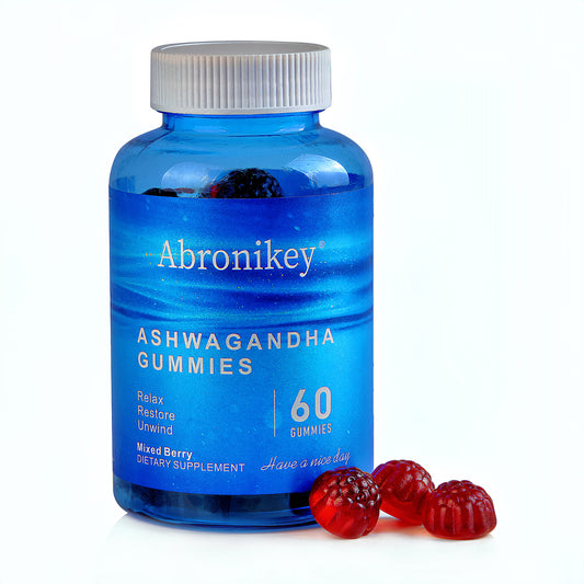 Abronikey Ashwagandha + Vitamin D Gummies – KSM-66® Stress Relief, Sleep Support & Immune Boost | Vegan, Non-GMO, Gluten-Free (Mixed Berry, 60 Gummies)