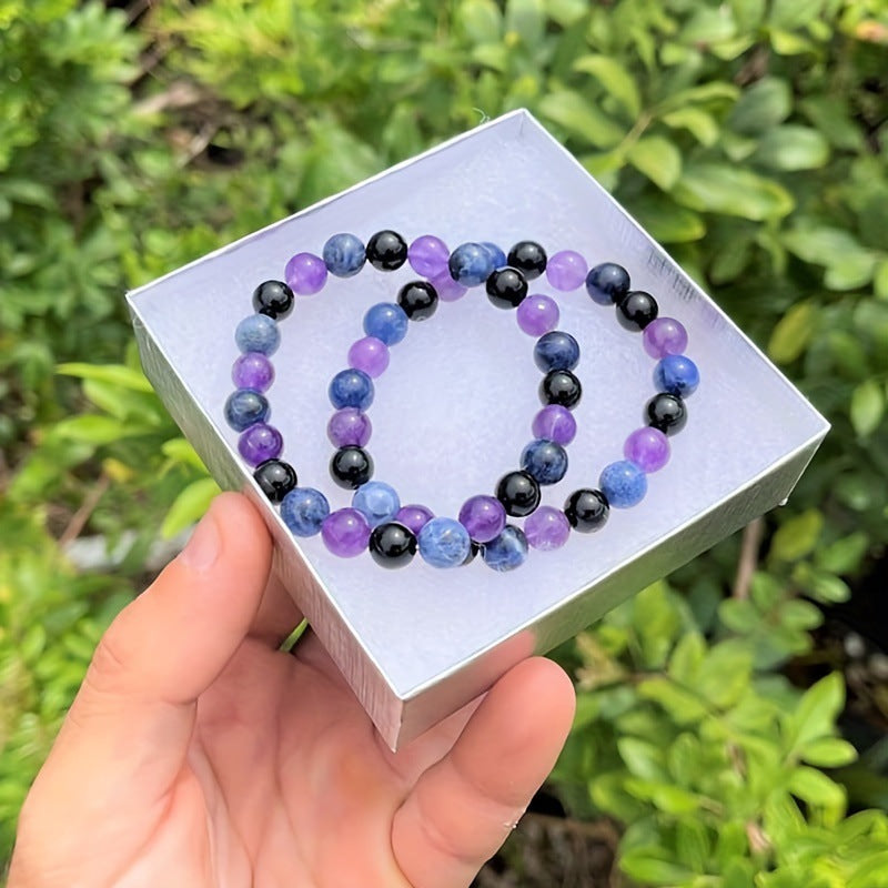 Elegant Purple Beaded Bracelet – Timeless & Versatile💜