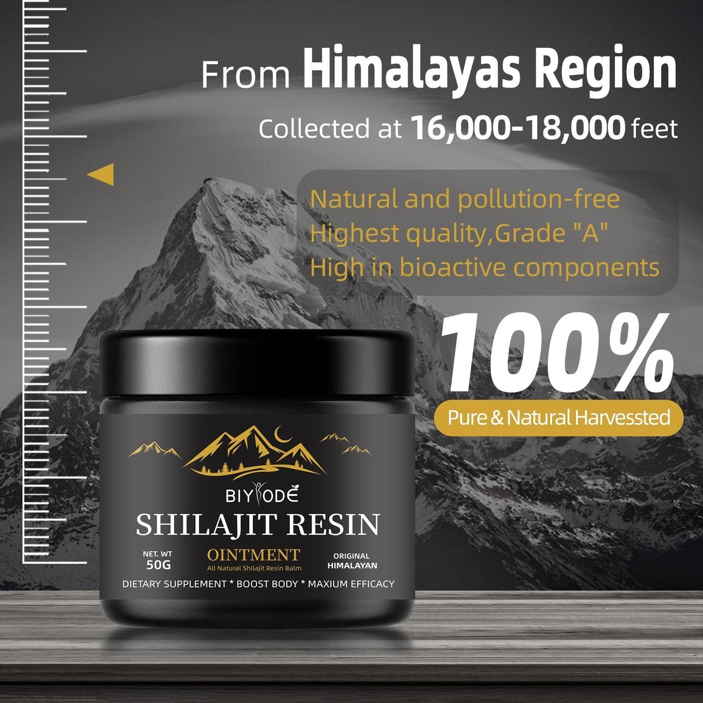 Pure Himalayan Shilajit Resin | With Ashwagandha & Gokshura | No Added Sugar | 50g Natural Supplement