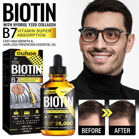 Biotin & Collagen Hair Growth Drops – Advanced Liquid Formula for Stronger Hair, Radiant Skin & Healthy Nails