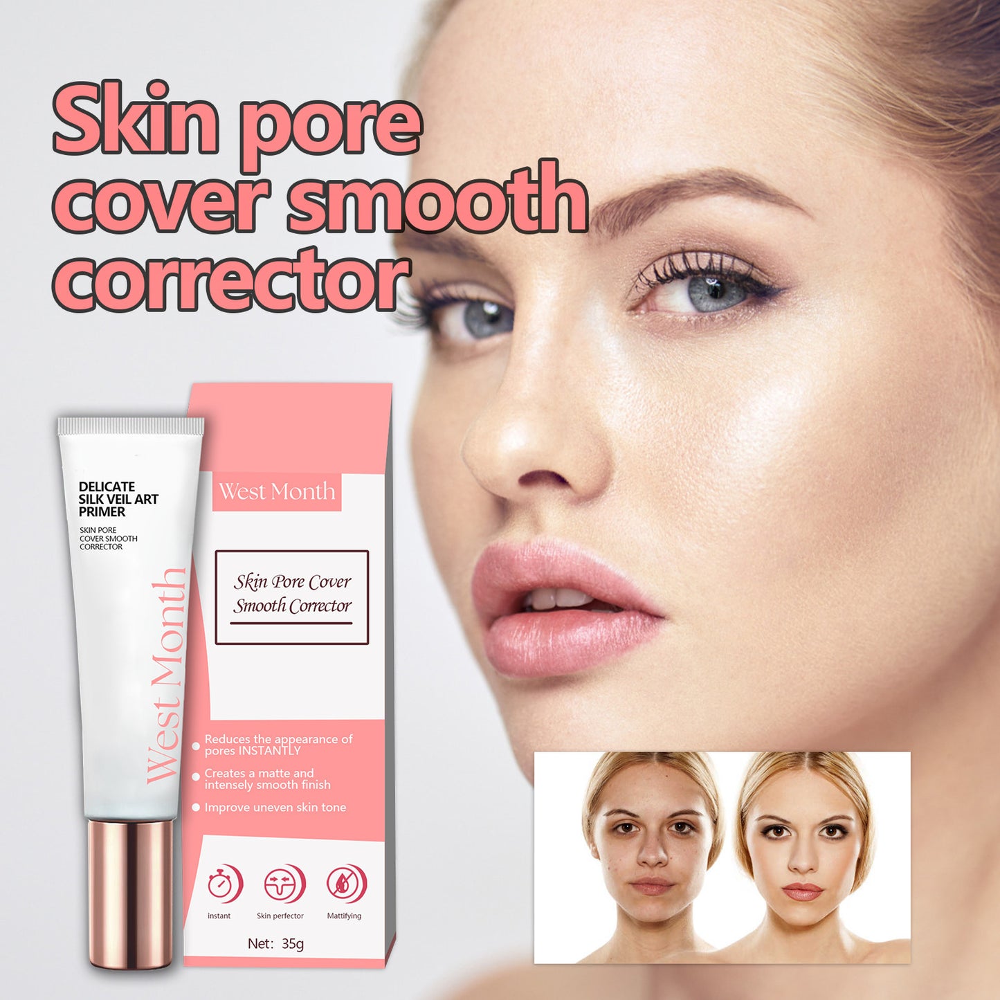 Invisible Pores Makeup Primer – Lightweight & Brightening for Flawless Skin
