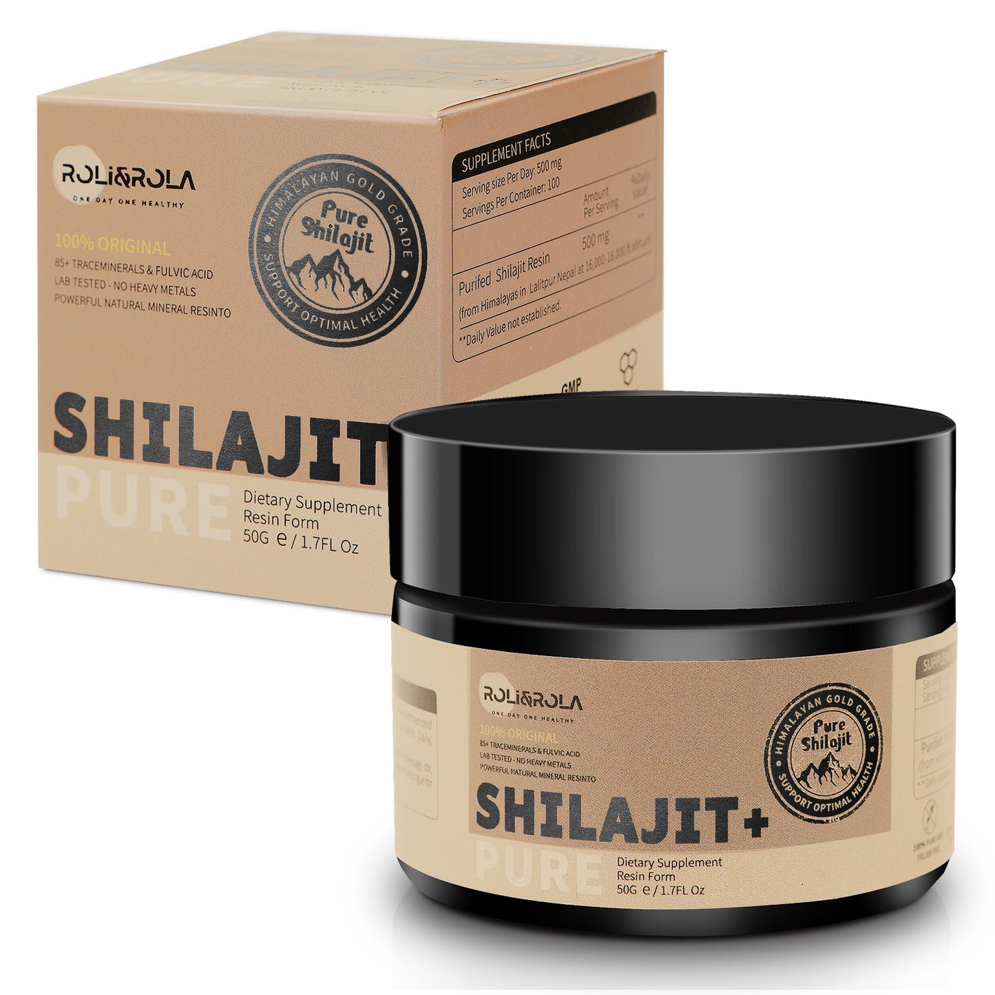 ROLI&ROLA Pure Himalayan Shilajit Resin – Premium Energy & Vitality Booster (50g)