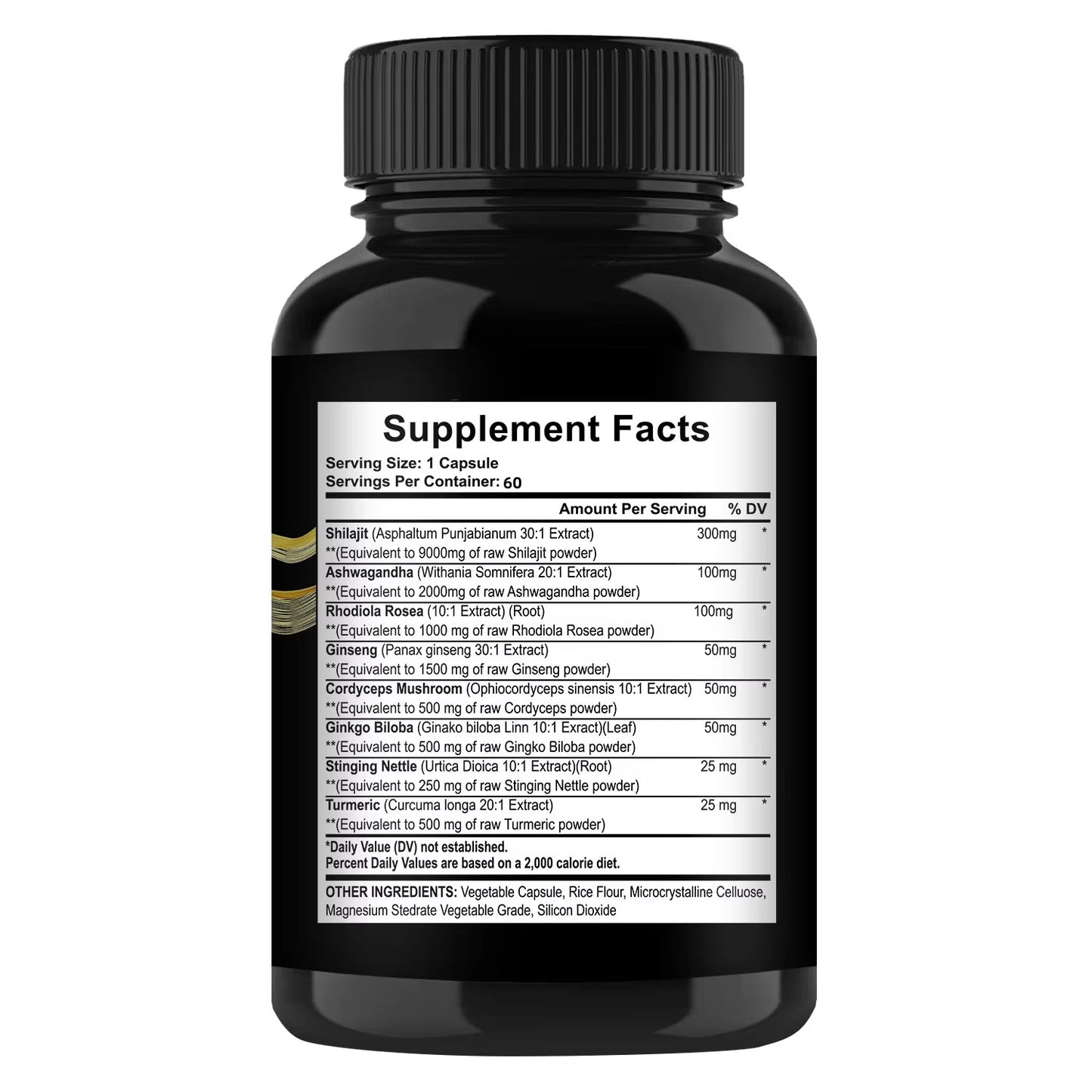 LOCRED Extra Strength Shilajit & Ashwagandha Capsules | Natural Vitality & Wellness Support (60 Capsules)