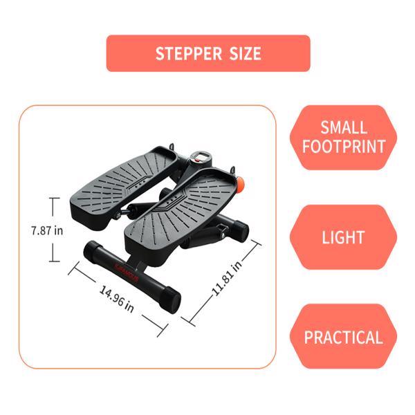 Mini Stepper with Resistance Bands & LCD Monitor – Compact Home Fitness Equipment for Cardio & Strength Training