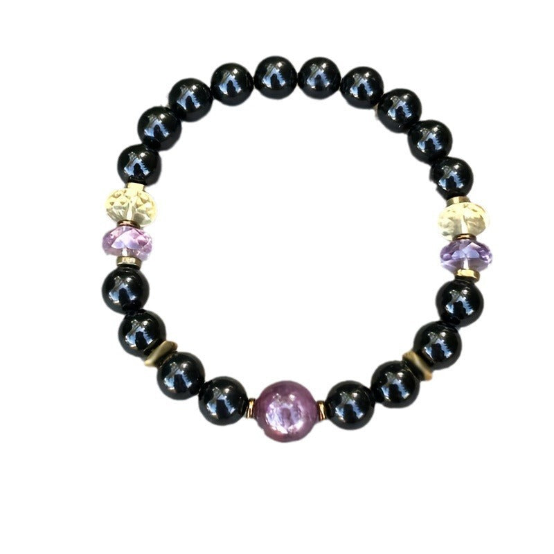 Women's Versatile Obsidian Beaded Bracelet – Timeless Elegance🖤