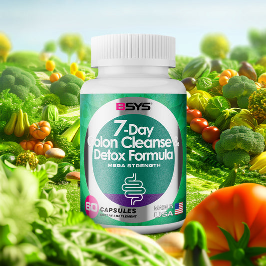 BSYS 7-Day Colon Cleanse & Detox Formula | Natural Digestive Support | 60 Capsules