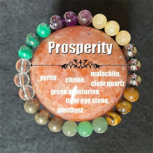 Amethyst & Green Dongling Stone Beaded Bracelet – French Retro Elegance💚
