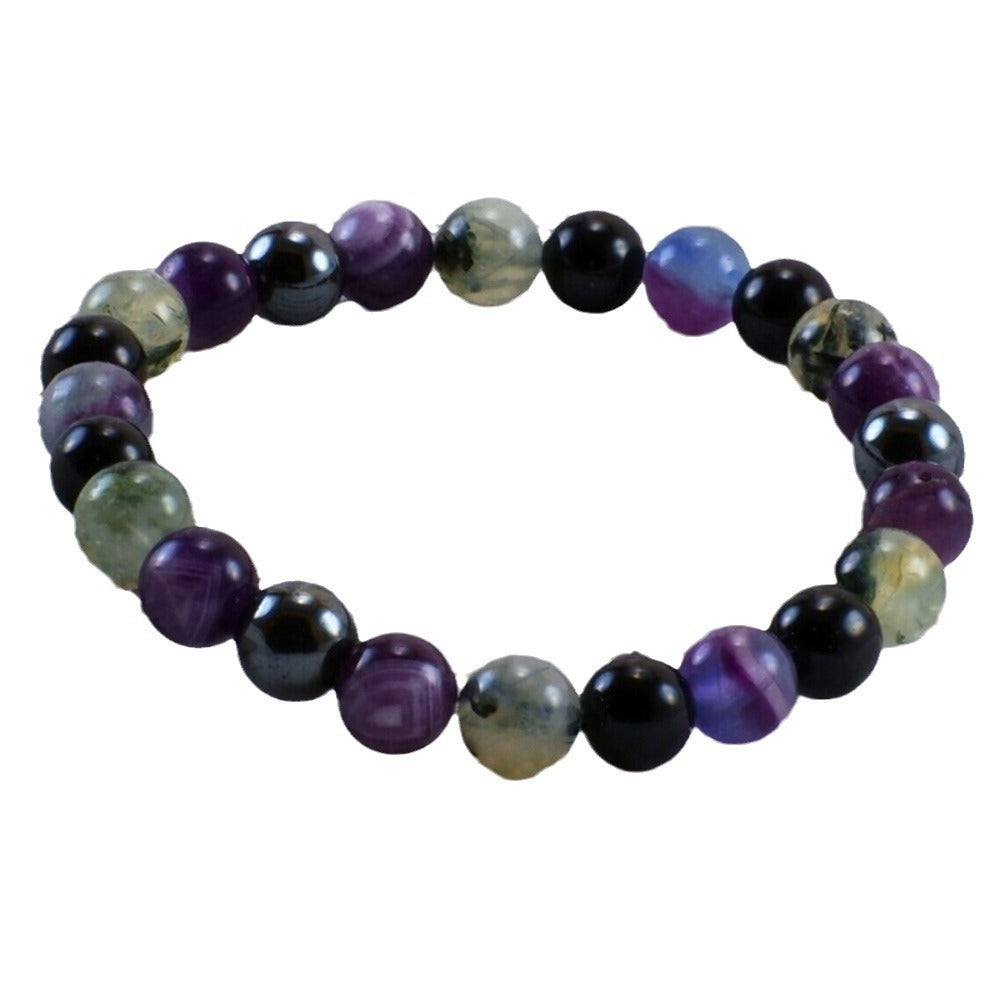Rock Dark Style Natural Stone Bracelet – Starry Sky Elegance🌌