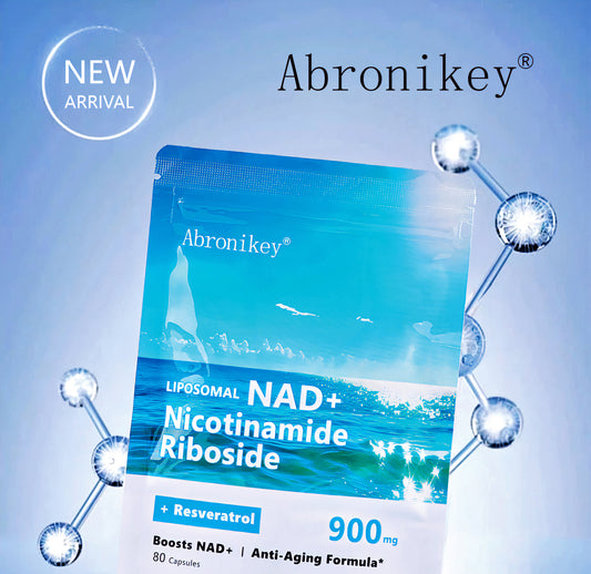 Abronikey NR900 NAD+ Supplement – Advanced Anti-Aging Formula with Nicotinamide Riboside, Resveratrol & Quercetin (80 Capsules)