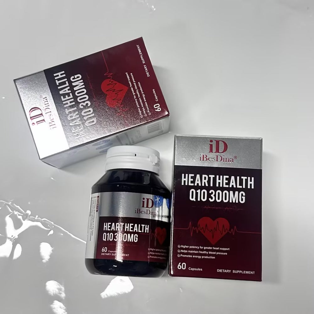 iBesDina CoQ10 300mg with Antarctic Krill Oil | Ultra High Absorption for Heart & Cellular Energy