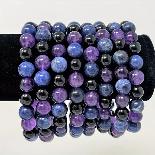 Elegant Purple Beaded Bracelet – Timeless & Versatile💜