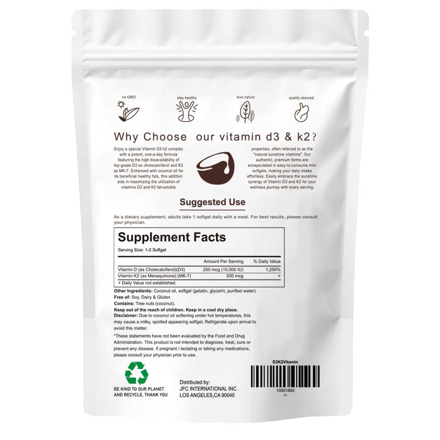 Ultra Strength D3 + K2 Softgels | High-Potency Immune & Bone Health Support (300 Softgels)