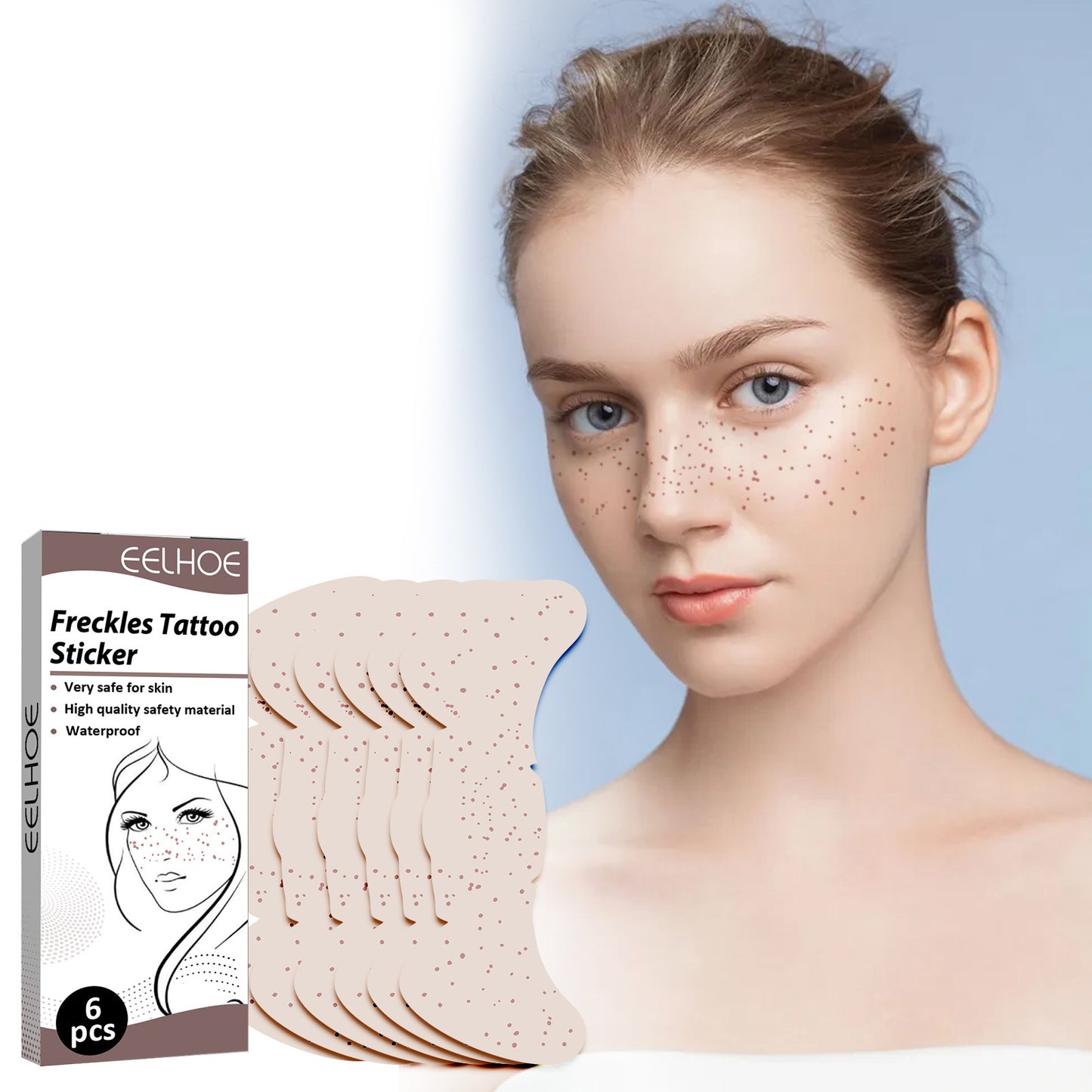 EELHOE Freckle Tattoo Stickers – Natural, Sweatproof & Long-Lasting Beauty