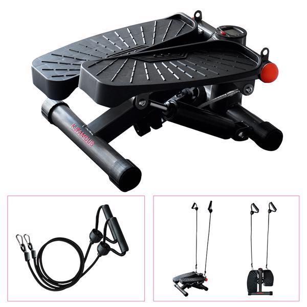 Mini Stepper with Resistance Bands & LCD Monitor – Compact Home Fitness Equipment for Cardio & Strength Training