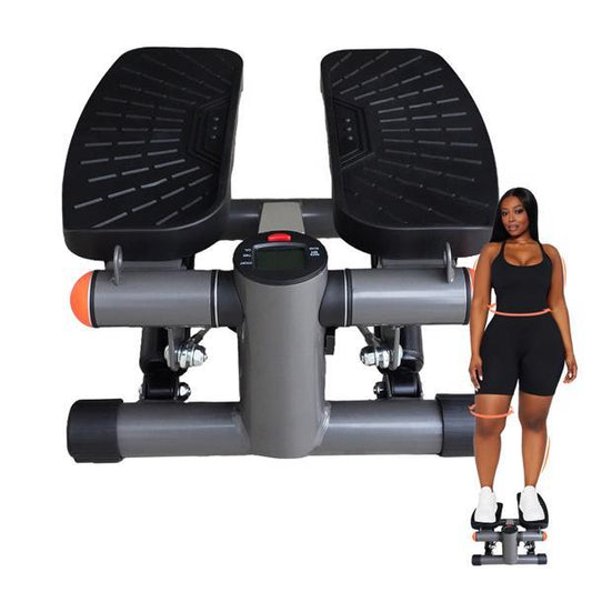 Mini Stepper with Resistance Bands & LCD Monitor – Compact Home Fitness Equipment for Cardio & Strength Training