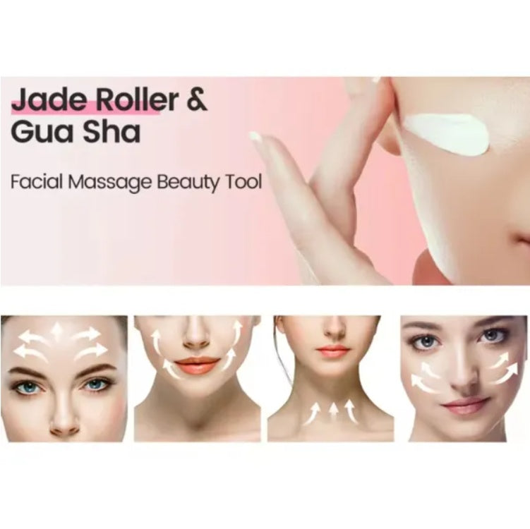2PCS Gua Sha Facial & Body Massage Set | Natural Resin Scraping & Lifting Tool