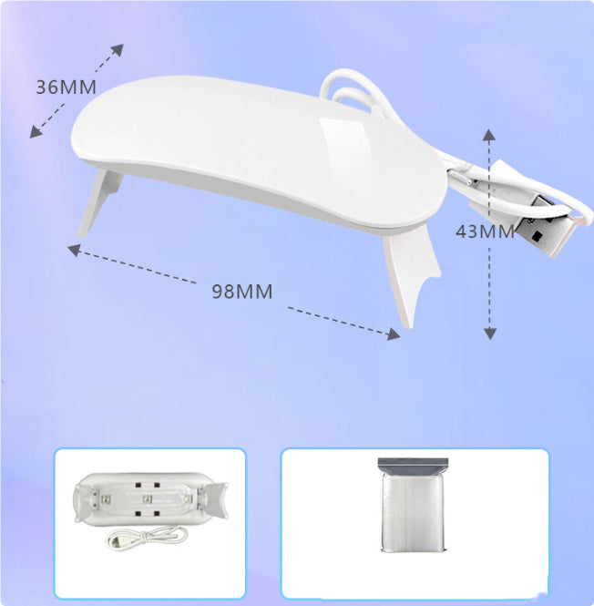 Portable USB LED Nail Light – 6W Fast-Drying Light Therapy Machine💅