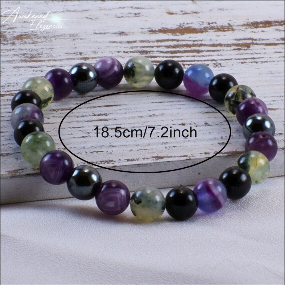 Rock Dark Style Natural Stone Bracelet – Starry Sky Elegance🌌