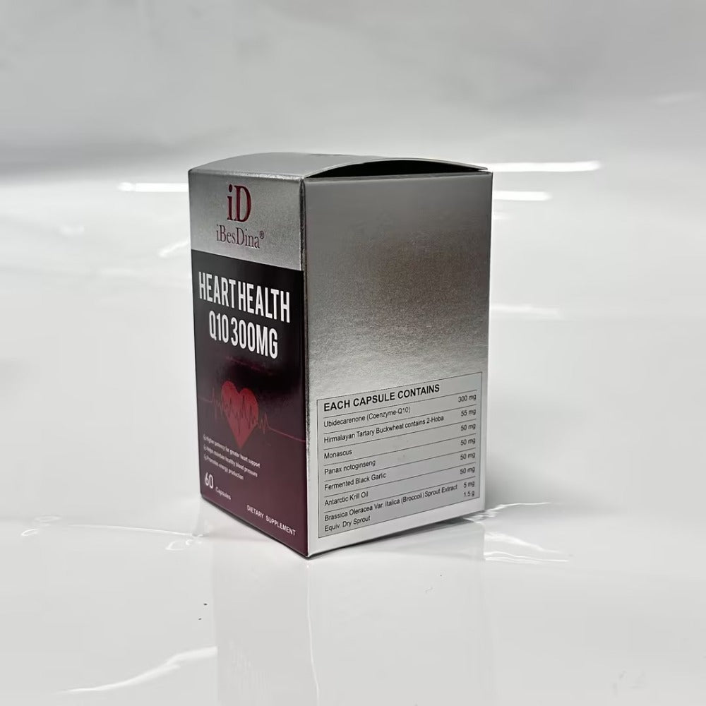 iBesDina CoQ10 300mg with Antarctic Krill Oil | Ultra High Absorption for Heart & Cellular Energy