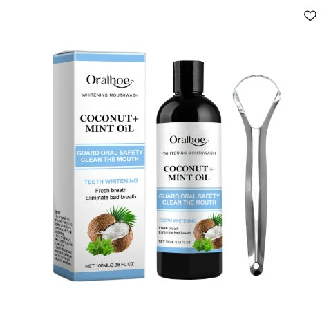 Oralhoe Coconut Mint Oil – Natural Mouthwash for Fresh Breath, Gum Health & Teeth Whitening