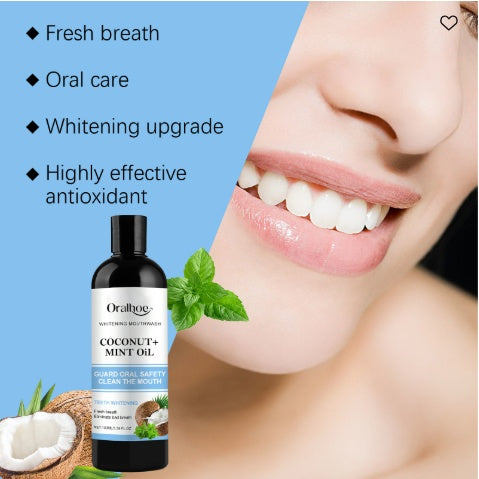 Oralhoe Coconut Mint Oil – Natural Mouthwash for Fresh Breath, Gum Health & Teeth Whitening
