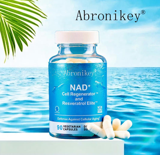 Abronikey NAD+ Cell Regenerator – Premium Nicotinamide Riboside & Resveratrol Supplement for Energy, Focus & Healthy Aging (90 Capsules)