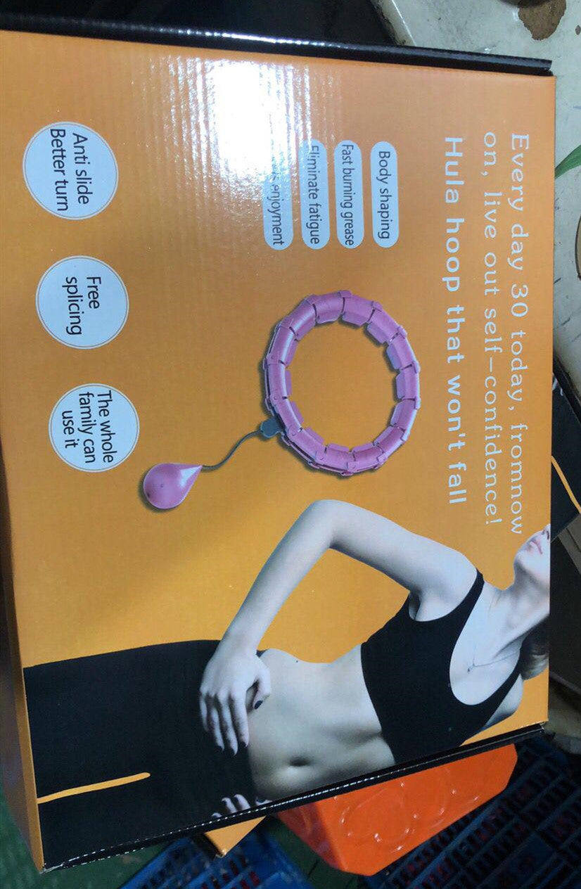 Smart Weighted Fitness Hoop | Adjustable Waist Slimming & Home Workout Trainer
